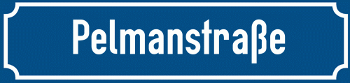 Straßenschild Pelmanstraße