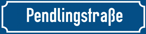 Straßenschild Pendlingstraße zum kostenlosen Download