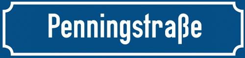 Straßenschild Penningstraße