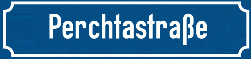 Straßenschild Perchtastraße