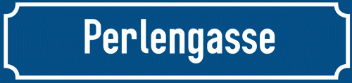 Straßenschild Perlengasse zum kostenlosen Download