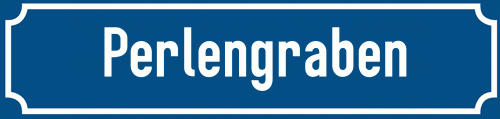 Straßenschild Perlengraben zum kostenlosen Download