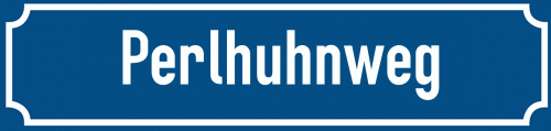 Straßenschild Perlhuhnweg zum kostenlosen Download