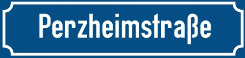 Straßenschild Perzheimstraße zum kostenlosen Download