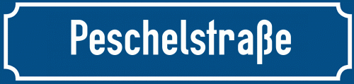 Straßenschild Peschelstraße