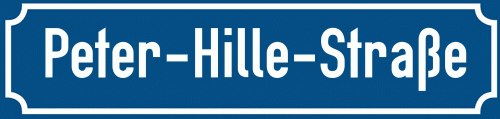 Straßenschild Peter-Hille-Straße