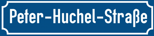 Straßenschild Peter-Huchel-Straße