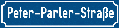 Straßenschild Peter-Parler-Straße
