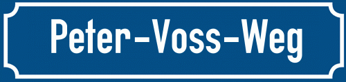 Straßenschild Peter-Voss-Weg