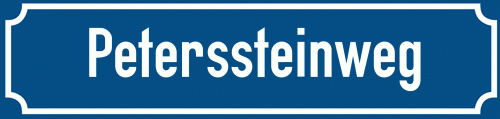 Straßenschild Peterssteinweg