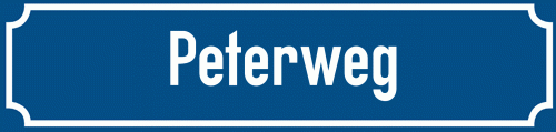 Straßenschild Peterweg
