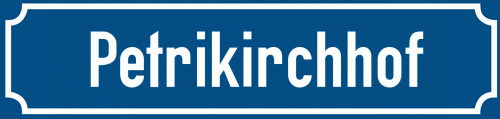 Straßenschild Petrikirchhof
