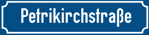 Straßenschild Petrikirchstraße