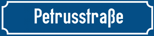 Straßenschild Petrusstraße zum kostenlosen Download