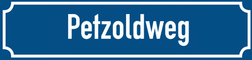 Straßenschild Petzoldweg