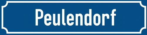 Straßenschild Peulendorf
