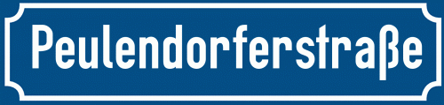 Straßenschild Peulendorferstraße