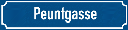 Straßenschild Peuntgasse