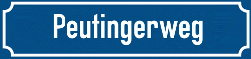 Straßenschild Peutingerweg