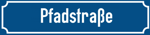 Straßenschild Pfadstraße zum kostenlosen Download