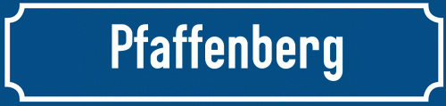 Straßenschild Pfaffenberg