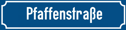 Straßenschild Pfaffenstraße