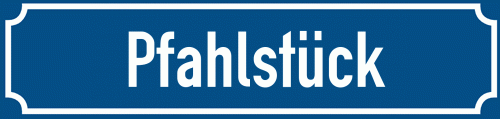 Straßenschild Pfahlstück