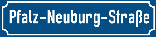 Straßenschild Pfalz-Neuburg-Straße