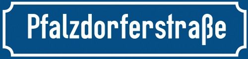 Straßenschild Pfalzdorferstraße zum kostenlosen Download