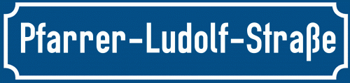 Straßenschild Pfarrer-Ludolf-Straße