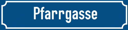 Straßenschild Pfarrgasse