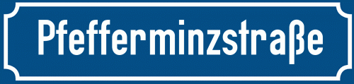 Straßenschild Pfefferminzstraße