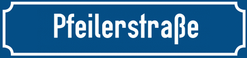 Straßenschild Pfeilerstraße