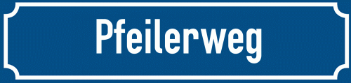Straßenschild Pfeilerweg
