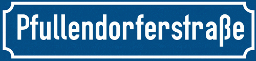Straßenschild Pfullendorferstraße zum kostenlosen Download