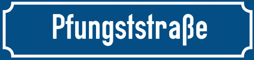 Straßenschild Pfungststraße