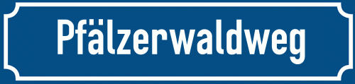 Straßenschild Pfälzerwaldweg zum kostenlosen Download