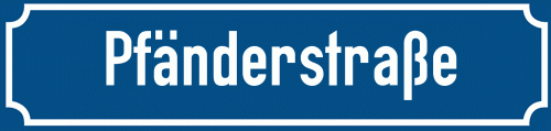 Straßenschild Pfänderstraße