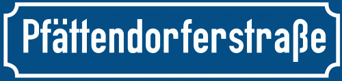 Straßenschild Pfättendorferstraße