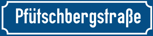 Straßenschild Pfütschbergstraße