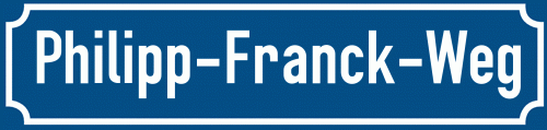Straßenschild Philipp-Franck-Weg