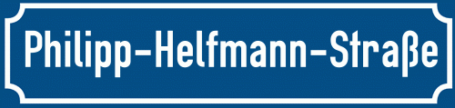 Straßenschild Philipp-Helfmann-Straße