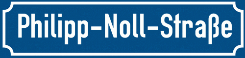Straßenschild Philipp-Noll-Straße