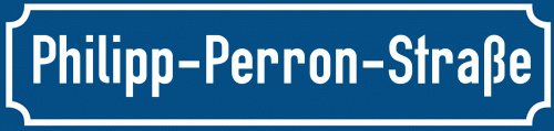 Straßenschild Philipp-Perron-Straße