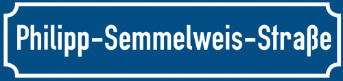 Straßenschild Philipp-Semmelweis-Straße zum kostenlosen Download