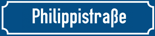 Straßenschild Philippistraße