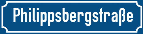 Straßenschild Philippsbergstraße