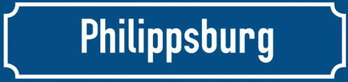 Straßenschild Philippsburg