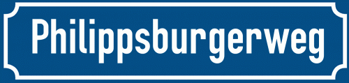 Straßenschild Philippsburgerweg