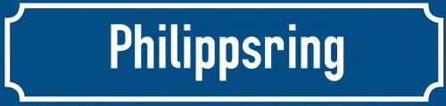 Straßenschild Philippsring